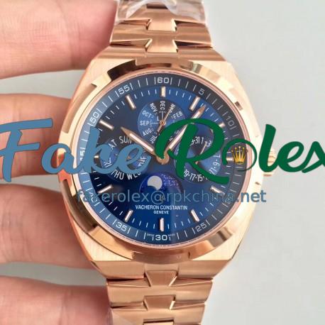 Replica Vacheron Constantin Overseas Ultra Thin Perpetual Calendar 4300V/120G-B102 BF Rose Gold Blue Dial Swiss 1120 QP