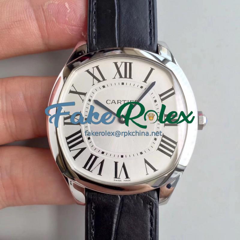 Replica Drive de Cartier Extra-Flat WGNM0007 N Stainless Steel Silver Dial Swiss 2824-2