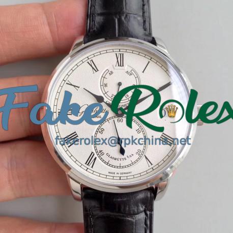 Replica Glashutte Original Senator Chronometer 1-58-01-01-04-04 N Stainless Steel Silver Dial Swiss 58-01