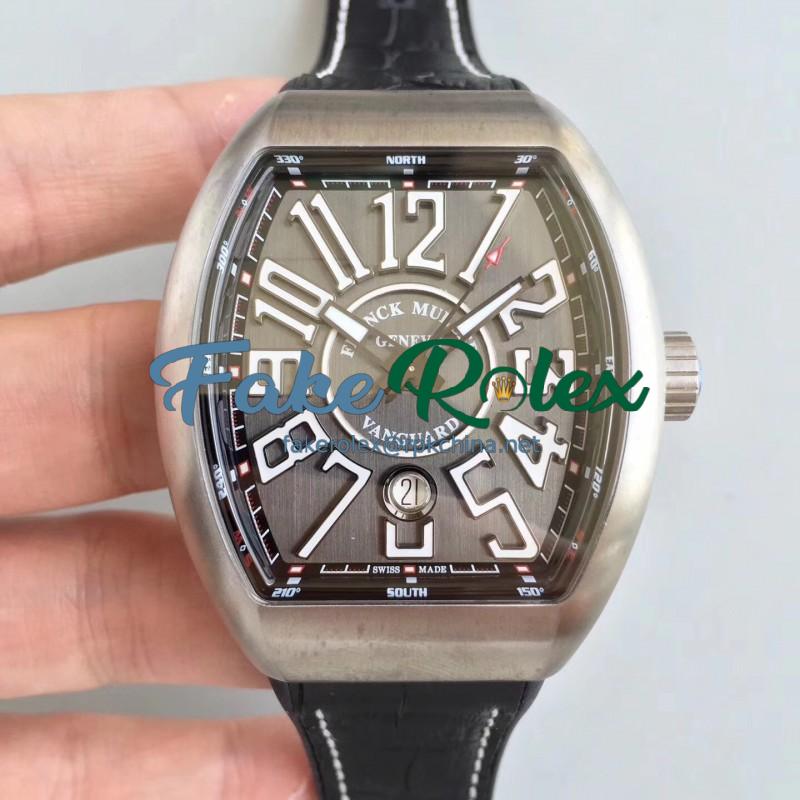 Replica Franck Muller Vanguard V45 TF Titanium Anthracite Dial Swiss 2892-2