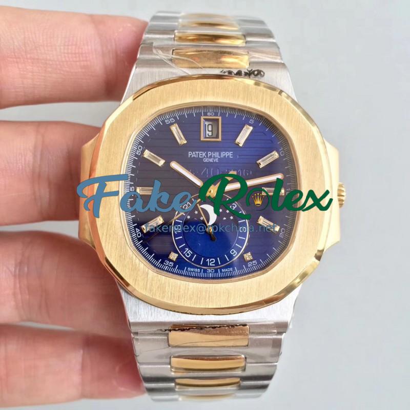 Replica Patek Philippe Nautilus 5726/1A-001 N Yellow Gold & Stainless Steel Blue Dial Swiss 324 S QA LU 24H/303