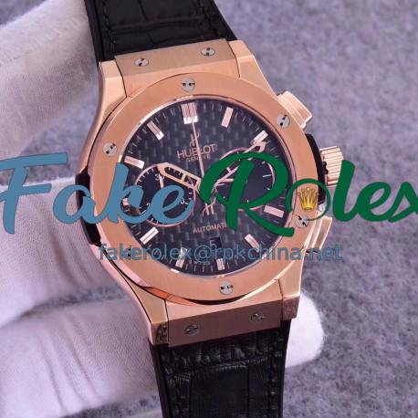 Replica Hublot Classic Fusion Chronograph King Gold 521.OX.1181.LR HBB V6 Rose Gold Carbon Fiber Dial Swiss 7750