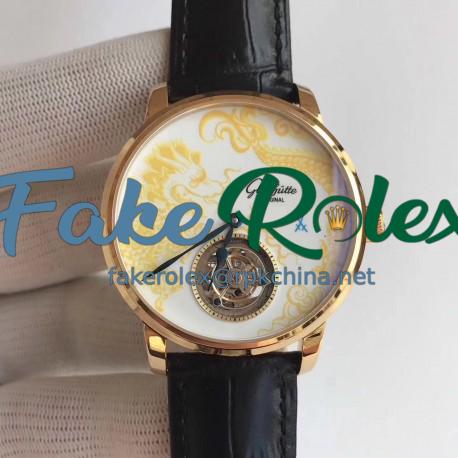 Replica Glashutte Original Senator Meissen Tourbillon Dragon 94-13-02-01-04 N Rose Gold White Dial Swiss 94-11