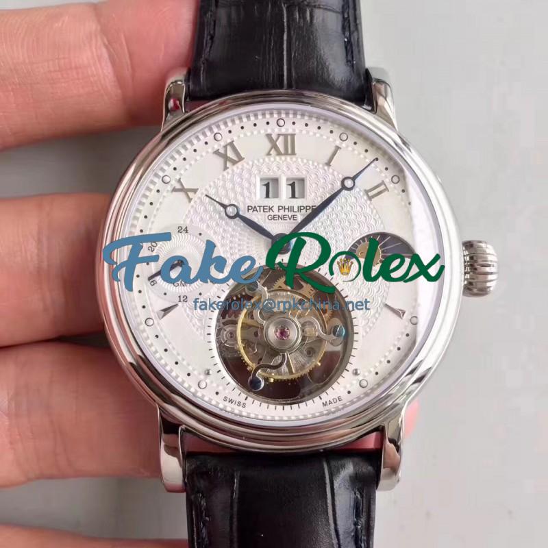 Replica Patek Philippe Grand Complication Tourbillon N Stainless Steel White Dial Swiss Tourbillon