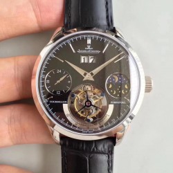 Replica Jaeger-LeCoultre Master Grande Tradition Tourbillon N Stainless Steel Black Dial Swiss Tourbillon