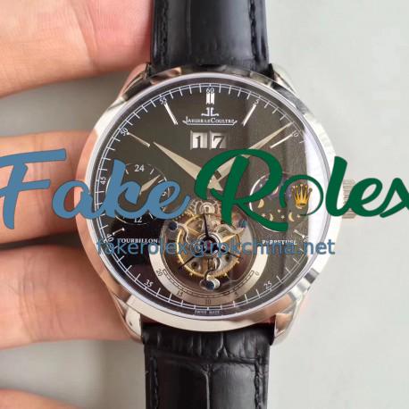 Replica Jaeger-LeCoultre Master Grande Tradition Tourbillon N Stainless Steel Black Dial Swiss Tourbillon