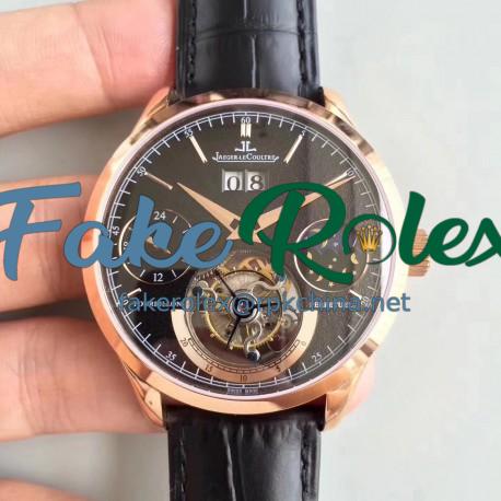 Replica Jaeger-LeCoultre Master Grande Tradition Tourbillon N Rose Gold Black Dial Swiss Tourbillon