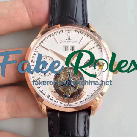 Replica Jaeger-LeCoultre Master Grande Tradition Tourbillon N Rose Gold White Dial Swiss Tourbillon