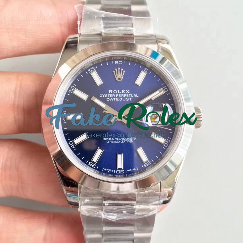 Replica Rolex Datejust II 126300 41MM N Stainless Steel Blue Dial Swiss 3235