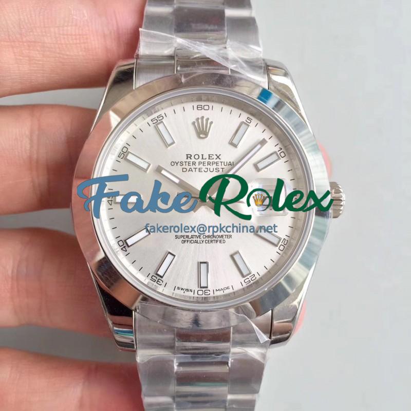 Replica Rolex Datejust II 126300 41MM N Stainless Steel Rhodium Dial Swiss 3235