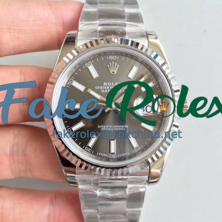 Replica Rolex Datejust II 126334 41MM N Stainless Steel Anthracite Dial Swiss 3235