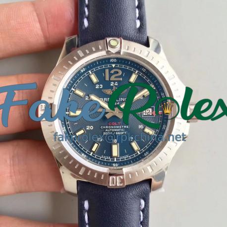 Replica Breitling Colt Automatic 44MM A7438811/C907-105X GF Stainless Steel Blue Dial Swiss 2824-2