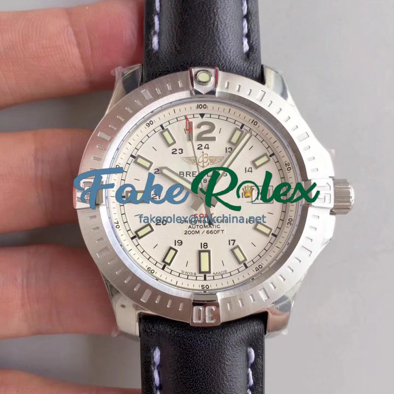 Replica Breitling Colt Automatic 44MM A1738811-G791-435X-A20BA.1 GF Stainless Steel White Dial Swiss 2824-2