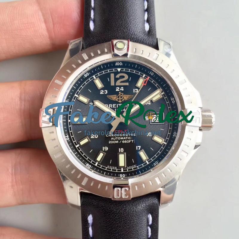 Replica Breitling Colt Automatic 44MM A1738811-BD44BKLT GF Stainless Steel Black Dial Swiss 2824-2