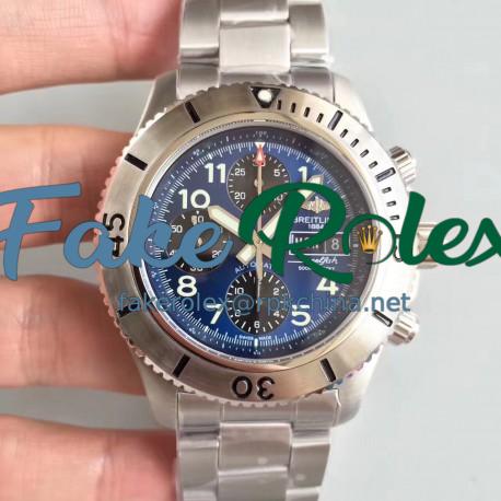 Replica Breitling Superocean Chronograph Steelfish A13341C3/C893 GF Stainless Steel Blue Dial Swiss 7750