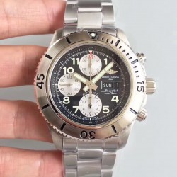 Replica Breitling Superocean Chronograph Steelfish A13341C3/BD19/162A GF Stainless Steel Black Dial Swiss 7750