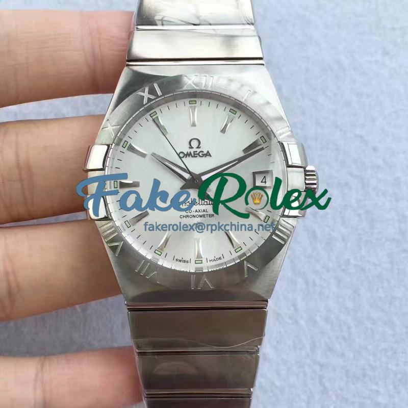 Replica Omega Constellation 123.10.38.21.02.004 38MM SSS Stainless Steel Silver Dial Swiss 8500