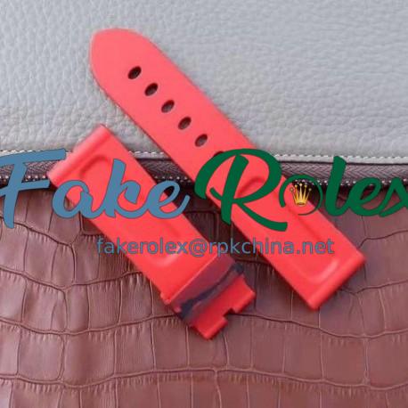 Panerai Red Safari Rubber Strap 24/22MM