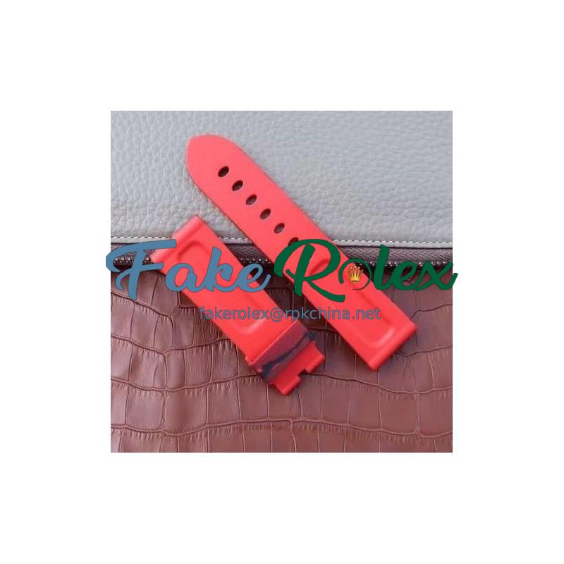 Panerai Red Safari Rubber Strap 24/22MM