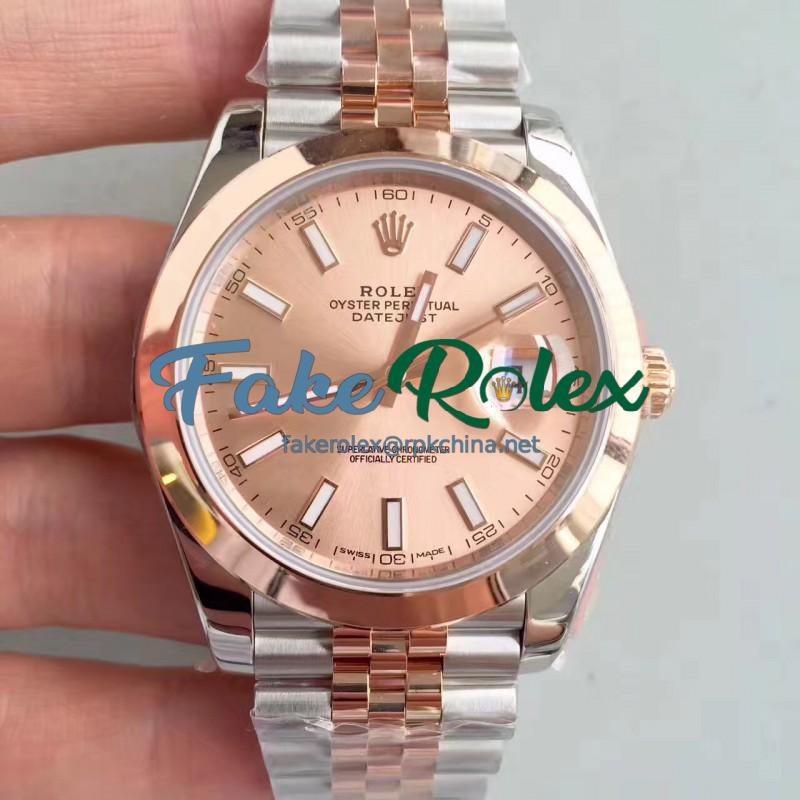 Replica Rolex Datejust II 116333 41MM N Stainless Steel & Rose Gold Rose Gold Dial Swiss 3235