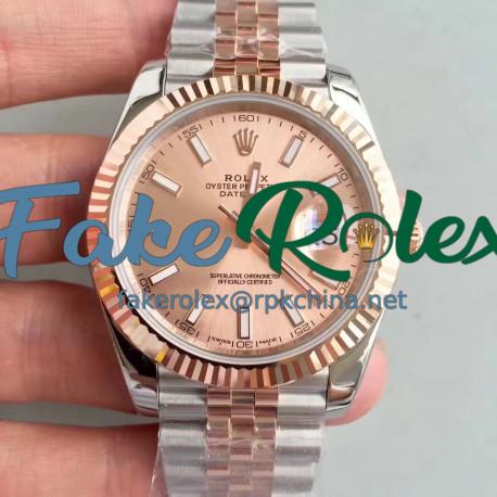 Replica Rolex Datejust II 116333 41MM N Stainless Steel & Rose Gold Rose Gold Dial Swiss 3235