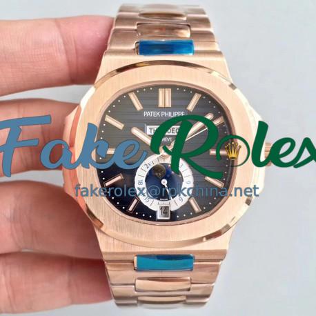 Replica Patek Philippe Nautilus 5726/1A N Rose Gold Blue Dial Swiss 324 S QA LU 24H/303