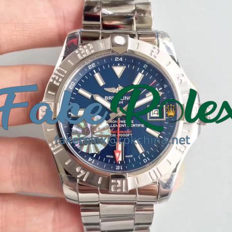 Replica Breitling Avenger II GMT A3239011-C872SS GF Stainless Steel Blue Dial Swiss 2836-2