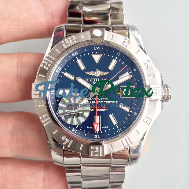 Replica Breitling Avenger II GMT A3239011-C872SS GF Stainless Steel Blue Dial Swiss 2836-2