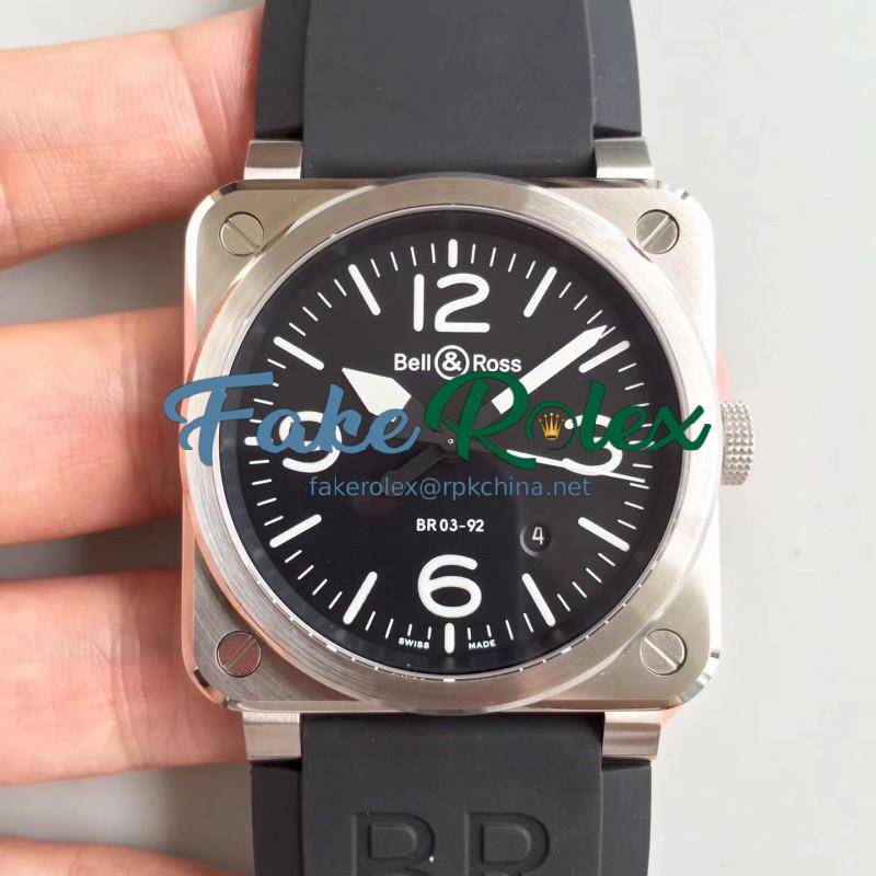 Replica Bell & Ross BR 03-92 Steel N Stainless Steel Black Dial M9015