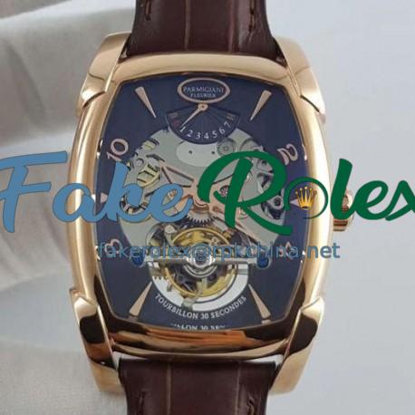 Replica Parmigiani Fleurier Kalpa XL Tourbillon 30 Second Chiaroscuro PF012512-01 BM Rose Gold Black Skeleton Dial Swiss PF501