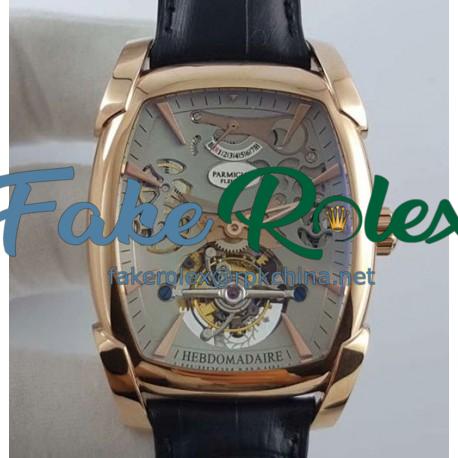 Replica Parmigiani Fleurier Kalpa XL Tourbillon 30 Second Chiaroscuro PF012512-01 BM Rose Gold Grey Skeleton Dial Swiss PF501