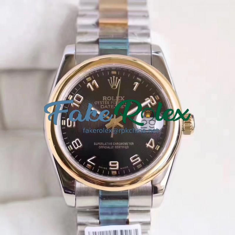 Replica Rolex Datejust 36 116203 36MM N Stainless Steel & Yellow Gold Black Dial Swiss 2836-2