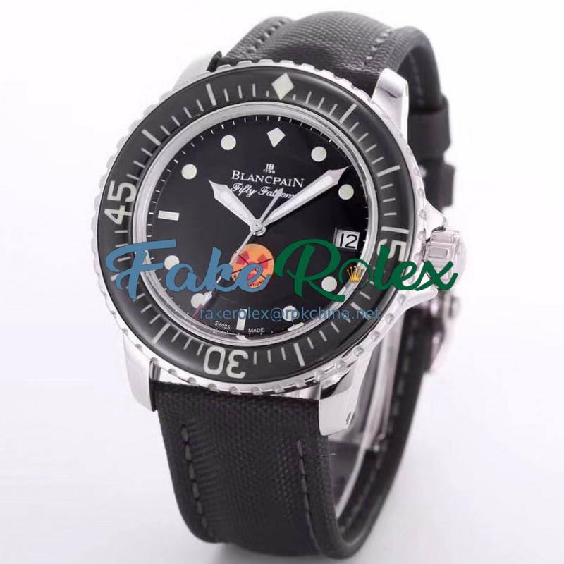 Replica Blancpain Fifty Fathoms Tribute Limited Edition 5015B-1130-52 ZF Stainless Steel Black Dial Swiss 2836-2