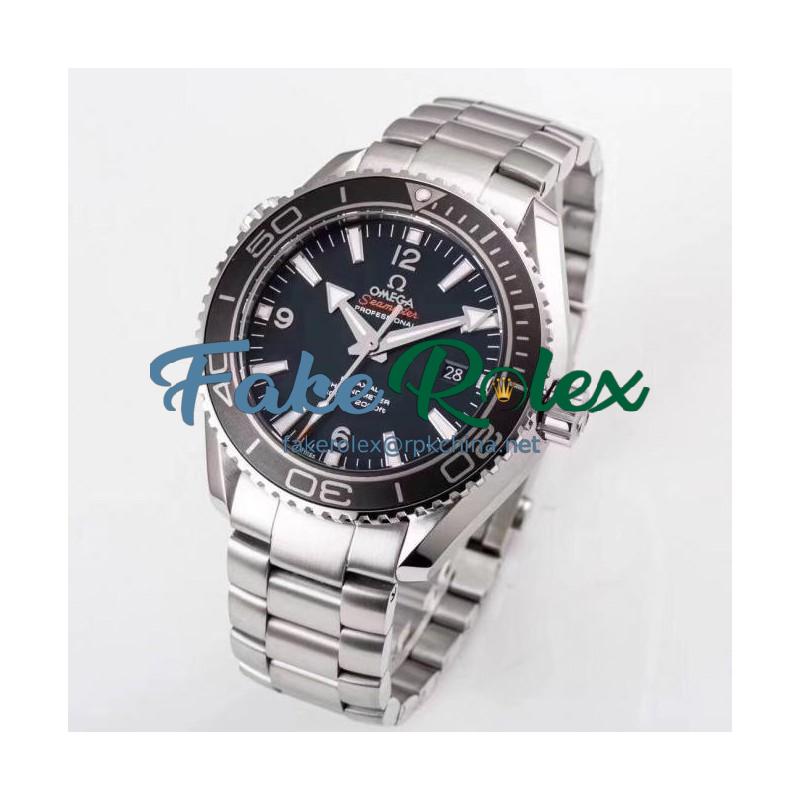 Replica Omega Seamaster Planet Ocean 600M 45.5MM 232.30.46.21.01.001 OM Stainless Steel Black Dial Swiss 8500