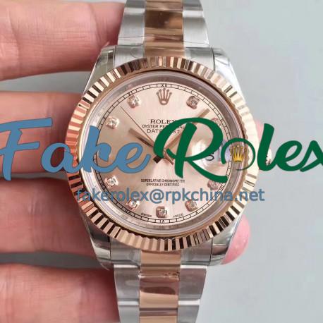 Replica Rolex Datejust II 116333 41MM EW Stainless Steel & Rose Gold Rose Gold Dial Swiss 3136