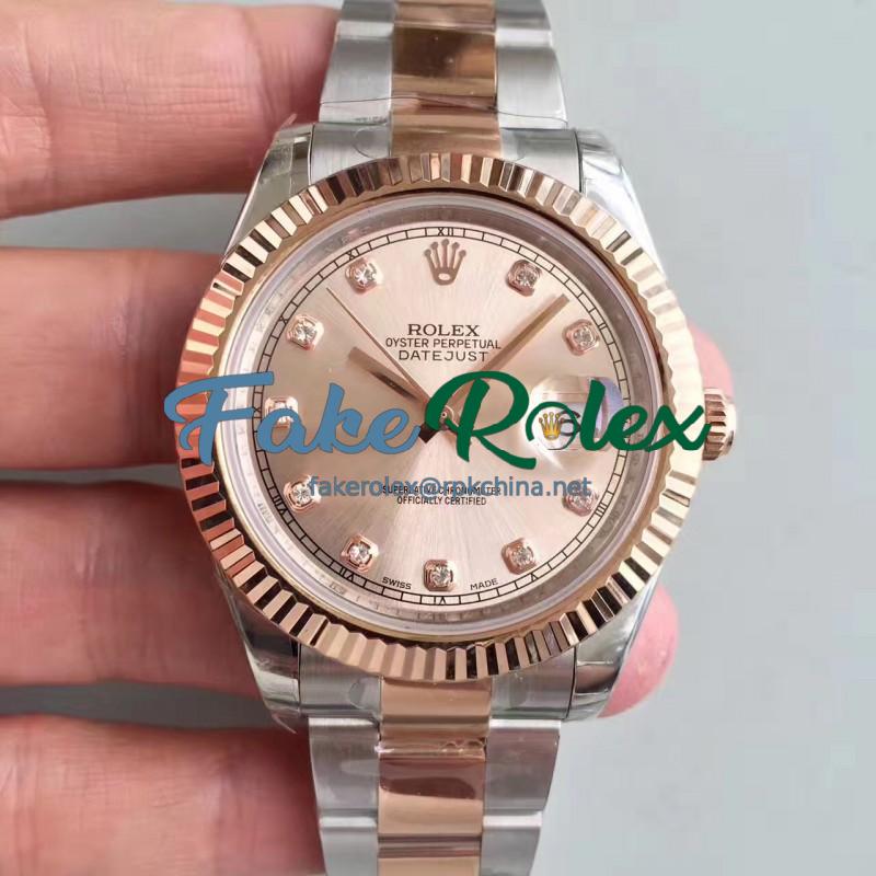 Replica Rolex Datejust II 116333 41MM EW Stainless Steel & Rose Gold Rose Gold Dial Swiss 3136