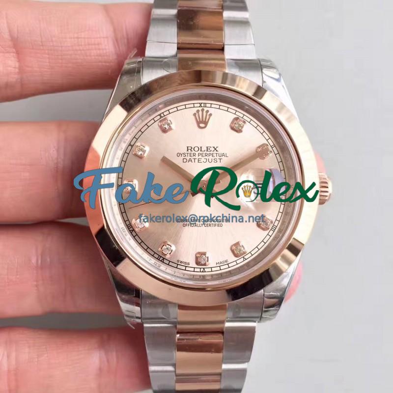 Replica Rolex Datejust II 116333 41MM EW Stainless Steel & Rose Gold Rose Gold Dial Swiss 3136