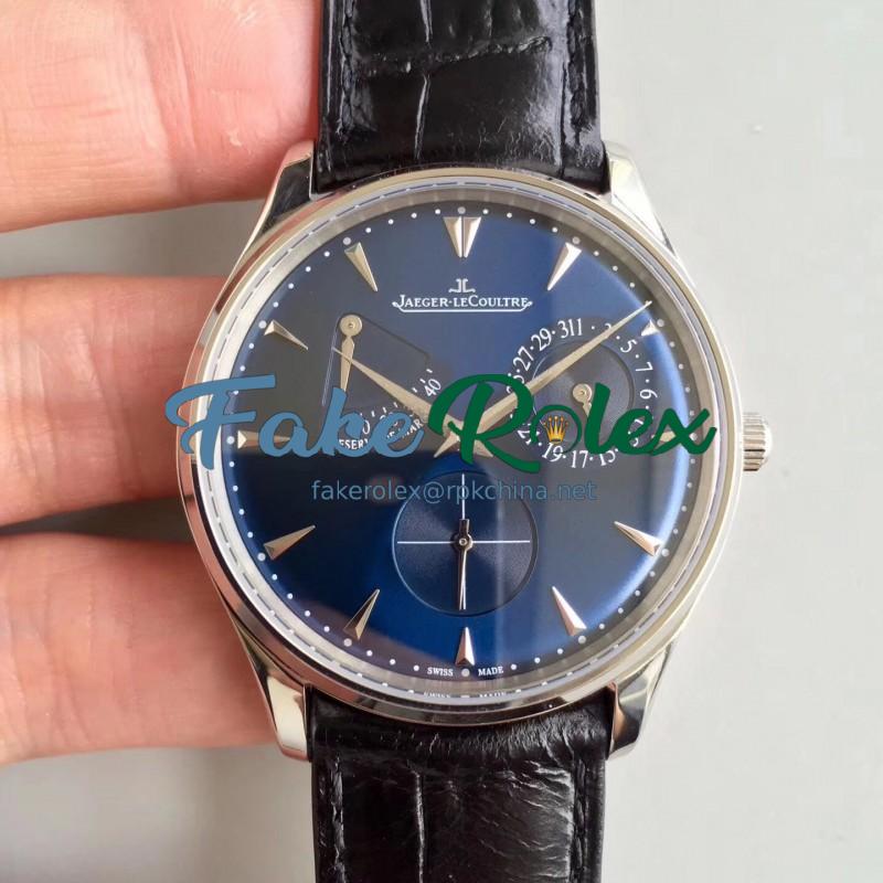 Replica Jaeger-LeCoultre Master Ultra Thin Reserve de Marche 1378480 N Stainless Steel Blue Dial Swiss Caliber 938