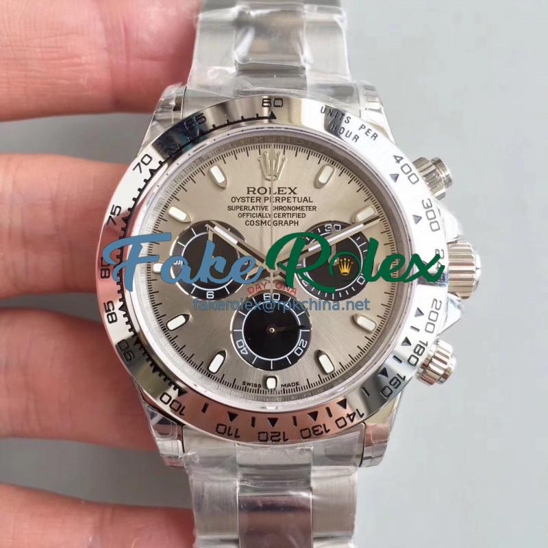 Replica Rolex Daytona Cosmograph 116509 JH Stainless Steel Silver Dial Swiss 4130 Run 6@SEC