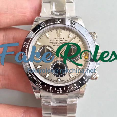 Replica Rolex Daytona Cosmograph 116500LN JH Stainless Steel Silver Dial Swiss 4130 Run 6@SEC