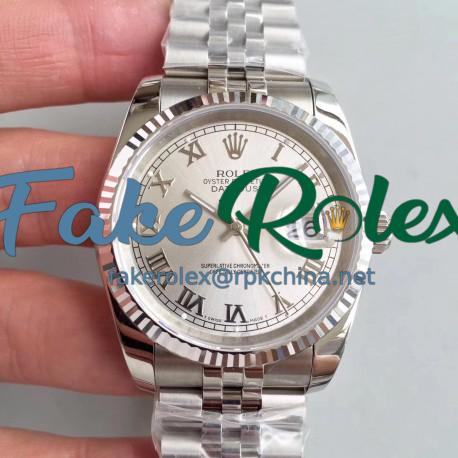 Replica Rolex Datejust 36MM 116234 MIT Stainless Steel 904L Rhodium Dial Swiss 3135