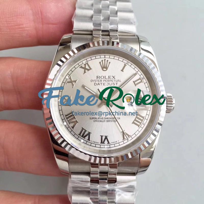 Replica Rolex Datejust 36MM 116234 MIT Stainless Steel 904L Rhodium Dial Swiss 3135