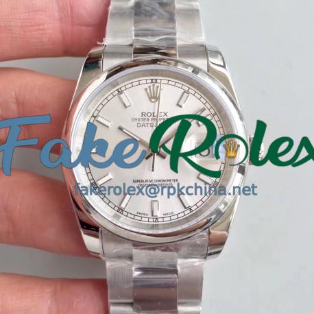 Replica Rolex Datejust 36MM 116234 MIT Stainless Steel 904L Rhodium Dial Swiss 3135