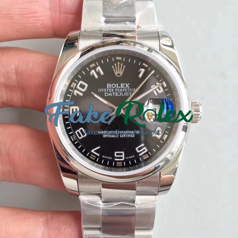 Replica Rolex Datejust 36MM 116234 MIT Stainless Steel 904L Black Dial Swiss 3135