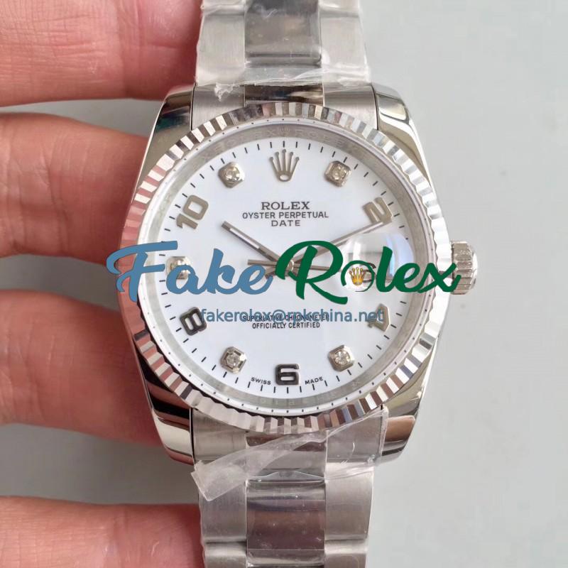 Replica Rolex Datejust 36MM 116234 MIT Stainless Steel 904L White Dial Swiss 3135