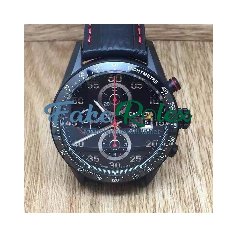 Replica Tag Heuer Carrera Calibre 1887 CAR2A80.FC6237 PVD Black Dial Swiss 7750