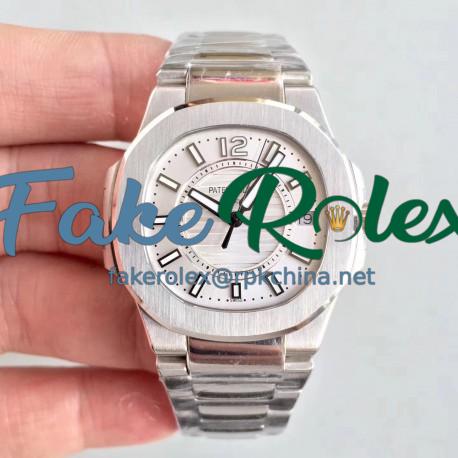 Replica Patek Philippe Nautilus Ladies 7011/1G-001 JJ Stainless Steel Silver Dial Swiss Quartz E23-250 S C