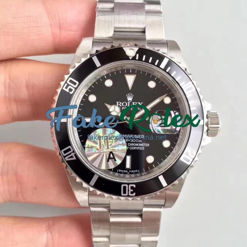 Replica Rolex Submariner Date 16610 JF V2 Stainless Steel Black Dial Swiss 3135