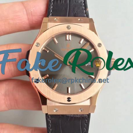 Replica Hublot Classic Fusion Grey King Gold 511.OX.7081.LR JJ Rose Gold Grey Dial Swiss HUB1112