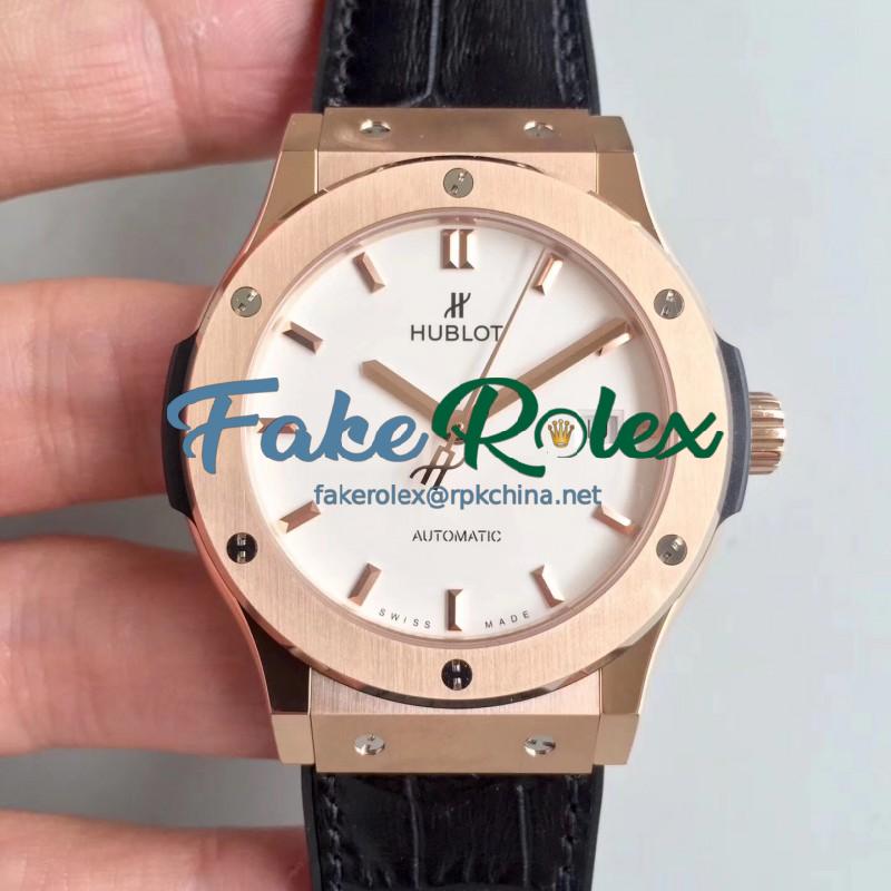 Replica Hublot Classic Fusion King Gold Opalin 511.OX.2611.LR JJ Rose Gold White Dial Swiss HUB1112